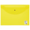 Папка-конверт с кнопкой STAFF, А4, до 100 листов, прозрачная, желтая, 0,12 мм, 226031 - фото 2616122