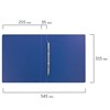 Папка с металлическим пружинным скоросшивателем BRAUBERG, картон/ПВХ, 35 мм, синяя, до 290 листов, 223187 - фото 2616336