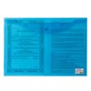 Папка-конверт с кнопкой БОЛЬШОГО ФОРМАТА (305х435 мм), А3, прозрачная, синяя, 0,18 мм, BRAUBERG, 224034 - фото 2616516