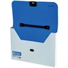 Папка-портфель пластиковая BRAUBERG INCOME А4 (350х235х35 мм), 1 отделение, фактура диагональ, белая/синяя, 224150 - фото 2616545