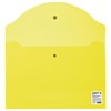 Папка-конверт с кнопкой STAFF, А4, до 100 листов, прозрачная, желтая, 0,12 мм, 226031 - фото 2616570
