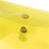 Папка-конверт с кнопкой STAFF, А4, до 100 листов, прозрачная, желтая, 0,12 мм, 226031 - фото 2616927