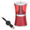 Точилка электрическая BRAUBERG "STYLE", питание от USB/4 батареек АА, красная, 223568 - фото 2616994