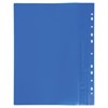 Скоросшиватель пластиковый с перфорацией BRAUBERG, А4, 140/180 мкм, синий, 226583 - фото 2617019