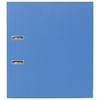 Папка-регистратор BRAUBERG с покрытием из ПВХ, 80 мм, с уголком, голубая (удвоенный срок службы), 227197 - фото 2617478