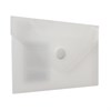 Папка-конверт с кнопкой МАЛОГО ФОРМАТА (74х105 мм), А7 (для визиток), матовая прозрачная, 0,18 мм BRAUBERG, 227325 - фото 2617502