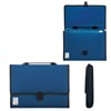 Папка-портфель пластиковая BRAUBERG "ДИПЛОМАТ" А4 (330х245х35 мм) 13 отделений, фактура "бисер", синяя, 226026 - фото 2617756