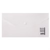 Папка-конверт с кнопкой МАЛОГО ФОРМАТА (250х135 мм), матовая прозрачная, 0,18 мм, BRAUBERG, 227316 - фото 2617952