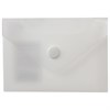 Папка-конверт с кнопкой МАЛОГО ФОРМАТА (74х105 мм), А7 (для визиток), матовая прозрачная, 0,18 мм BRAUBERG, 227325 - фото 2617965