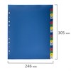 Разделитель пластиковый широкий BRAUBERG А4+, 20 листов, цифровой 1-20, оглавление, цветной, 225623 - фото 2618374