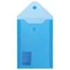 Папка-конверт с кнопкой МАЛОГО ФОРМАТА (105х148 мм), А6, синяя, 0,18 мм, BRAUBERG, 227317 - фото 2618431