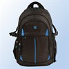 Рюкзак BRAUBERG TITANIUM универсальный, 3 отделения, черный, синие вставки, 45х28х18 см, 224734 - фото 2618460