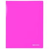 Папка с металлическим скоросшивателем и внутренним карманом BRAUBERG "Neon", 16 мм, розовая, до 100 листов, 0,7 мм, 227466 - фото 2618635