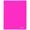 Папка на 2 кольцах BRAUBERG "Neon", 25 мм, внутренний карман, неоновая розовая, до 170 листов, 0,7 мм, 227458 - фото 2618673