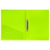 Папка на 2 кольцах BRAUBERG "Neon", 25 мм, внутренний карман, неоновая, зеленая, до 170 листов, 0,7 мм, 227456 - фото 2618968