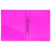Папка с металлическим скоросшивателем и внутренним карманом BRAUBERG "Neon", 16 мм, розовая, до 100 листов, 0,7 мм, 227466 - фото 2619068