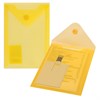 Папка-конверт с кнопкой МАЛОГО ФОРМАТА (105х148 мм), А6, желтая, 0,18 мм, BRAUBERG, 227319 - фото 2619198