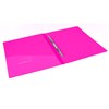 Папка с металлическим скоросшивателем и внутренним карманом BRAUBERG "Neon", 16 мм, розовая, до 100 листов, 0,7 мм, 227466 - фото 2619367