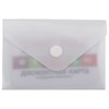 Папка-конверт с кнопкой МАЛОГО ФОРМАТА (74х105 мм), А7 (для визиток), матовая прозрачная, 0,18 мм BRAUBERG, 227325 - фото 2619710