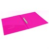 Папка на 2 кольцах BRAUBERG "Neon", 25 мм, внутренний карман, неоновая розовая, до 170 листов, 0,7 мм, 227458 - фото 2619749