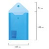 Папка-конверт с кнопкой МАЛОГО ФОРМАТА (105х148 мм), А6, синяя, 0,18 мм, BRAUBERG, 227317 - фото 2620328