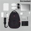 Рюкзак GERMANIUM "S-06" универсальный, уплотненная спинка, облегченный, черный, 46х32х15 см, 226953 - фото 2620625