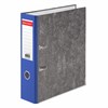 Папка-регистратор BRAUBERG, усиленный корешок, мраморное покрытие, 80 мм, с уголком, синяя, 228028 - фото 2620980
