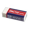 Ластик FACTIS Softer S 20 (Испания), 56х24х14 мм, белый, прямоугольный, картонный держатель, CMFS20 - фото 2621824