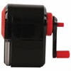 Точилка механическая BRAUBERG "ULTRA", для чернографитных и цветных карандашей, крепление к столу, корпус черный с красным, 228626 - фото 2621873
