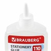 Клей канцелярский силикатный BRAUBERG "Standard" (для бумаги, картона) 110 г, 228416 - фото 2622103