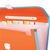 Папка-портфель пластиковая BRAUBERG "JOY", А4 (330х245х35 мм), 13 отделений, с окантовкой, оранжевая, 227975 - фото 2622143