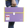 Папка-портфель пластиковая BRAUBERG "JOY", А4 (330х245х35 мм), 13 отделений, с окантовкой, фиолетовая, 227977 - фото 2624227