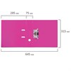 Папка-регистратор BRAUBERG "EXTRA", 75 мм, розовая, двустороннее покрытие пластик, металлический уголок, 228575 - фото 2624767