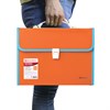 Папка-портфель пластиковая BRAUBERG "JOY", А4 (330х245х35 мм), 13 отделений, с окантовкой, оранжевая, 227975 - фото 2624993