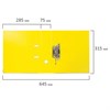 Папка-регистратор BRAUBERG "EXTRA", 75 мм, желтая, двустороннее покрытие пластик, металлический уголок, 228574 - фото 2625044