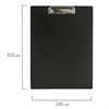 Доска-планшет STAFF с прижимом А4 (315х235 мм), пластик, 1 мм, черная, 229223 - фото 2625790