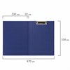 Папка-планшет STAFF "EVERYDAY", А4 (230х314 мм), с прижимом и крышкой, картон/бумвинил, РОССИЯ, синяя, 229054 - фото 2626102