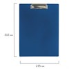 Доска-планшет STAFF с прижимом А4 (315х235 мм), пластик, 1 мм, синяя, 229222 - фото 2626380