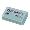 Ластик BRAUBERG "Pastel", 37х24х11мм, ассорти пастельных цветов, экологичный ПВХ, 229582 - фото 2626418