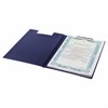 Папка-планшет STAFF, А4 (310х230 мм), с прижимом и крышкой, пластик, синяя, 0,5 мм, 229220 - фото 2626751
