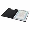 Папка-планшет STAFF, А4 (310х230 мм), с прижимом и крышкой, пластик, черная, 0,5 мм, 229221 - фото 2627326