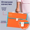 Папка-портфель пластиковая BRAUBERG "JOY", А4 (330х245х35 мм), 13 отделений, с окантовкой, оранжевая, 227975 - фото 2627392