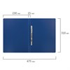 Папка с металлическим скоросшивателем STAFF, синяя, до 100 листов, 0,5 мм, 229224 - фото 2628139