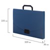 Портфель пластиковый STAFF А4 (320х225х36 мм), без отделений, синий, 229240 - фото 2628175
