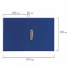 Папка с боковым металлическим прижимом STAFF, синяя, до 100 листов, 0,5 мм, 229232 - фото 2628446