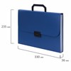 Портфель пластиковый STAFF А4 (330х235х36 мм), 7 отделений, индексные ярлыки, синий, 229242 - фото 2628618