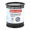 Подставка-органайзер BRAUBERG "Germanium", металлическая, круглое основание, 100х89 мм, черная, 231940 - фото 2629540