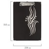 Доска-планшет BRAUBERG "Black Jack" с прижимом А4 (226х315 мм), картон/ламинированная бумага, ЧЕРНАЯ, 232236 - фото 2630870