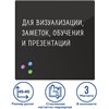 Доска магнитно-маркерная стеклянная 45х45 см, 3 магнита, ЧЕРНАЯ, BRAUBERG, 236736 - фото 2630981