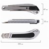 Нож канцелярский 18 мм BRAUBERG "Metallic", металлический корпус (рифленый), автофиксатор, блистер, 235401 - фото 2631048